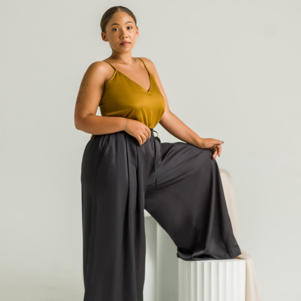 
                  
                    Sateen Wide Leg Pant by ettitude
                  
                
