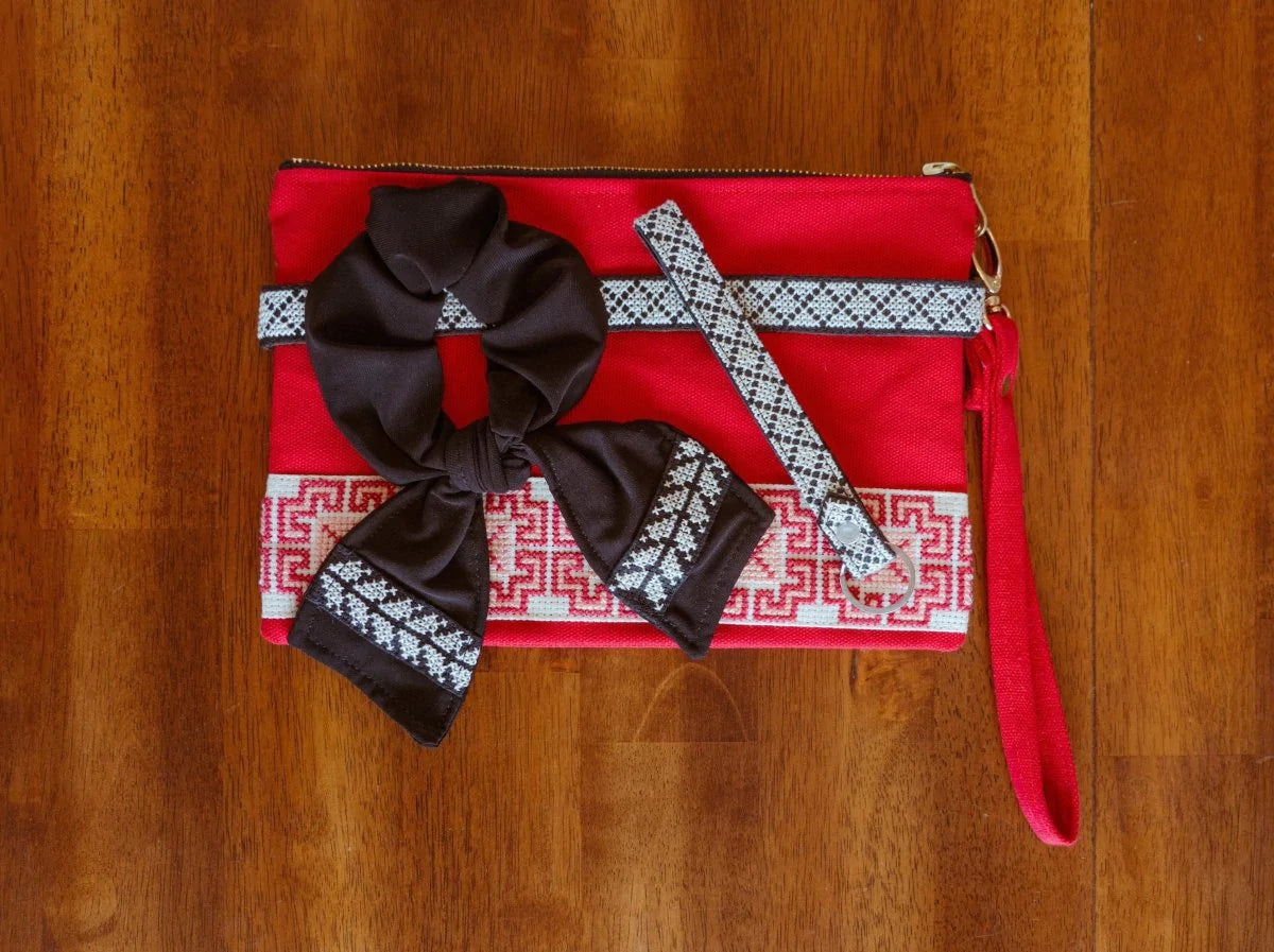 
                  
                    Accessories Gift Bundle - Red Tatreez Pouch
                  
                