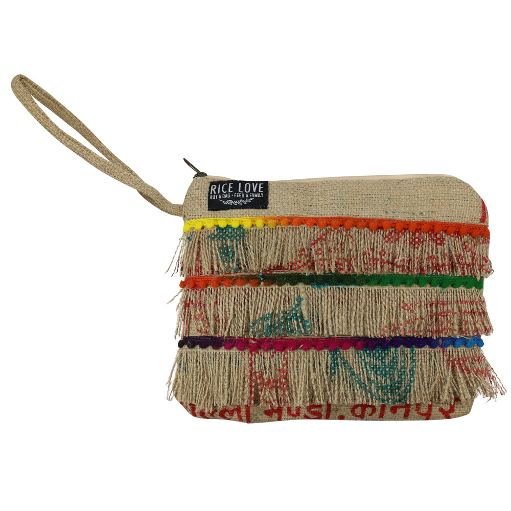 
                  
                    Recycled Fringe Clutch by Rice Love
                  
                
