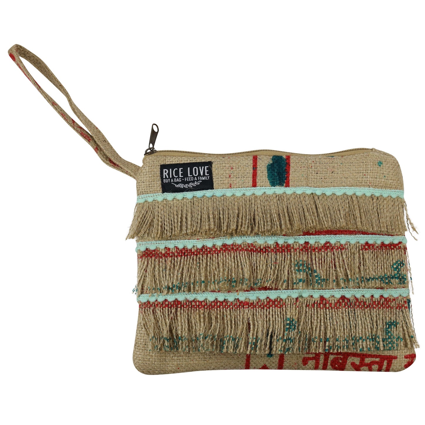 
                  
                    Recycled Fringe Clutch by Rice Love
                  
                