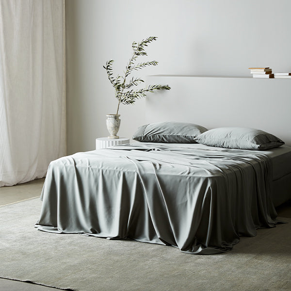 ettitude Signature Sateen Pillowcase Set - Slate / King