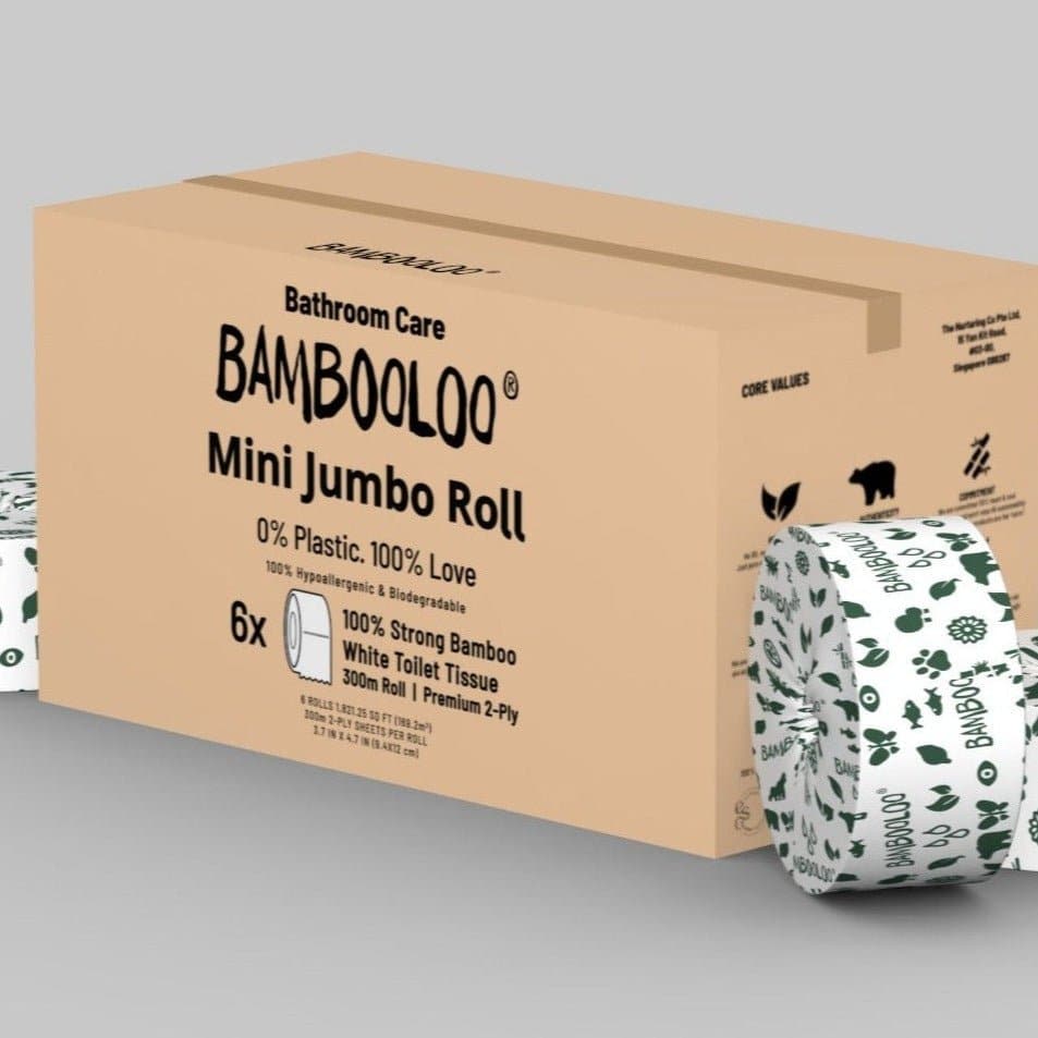 
                  
                    Bamboo Mini Jumbo Toilet Rolls | 6 rolls x 300m by Love Bambooloo
                  
                