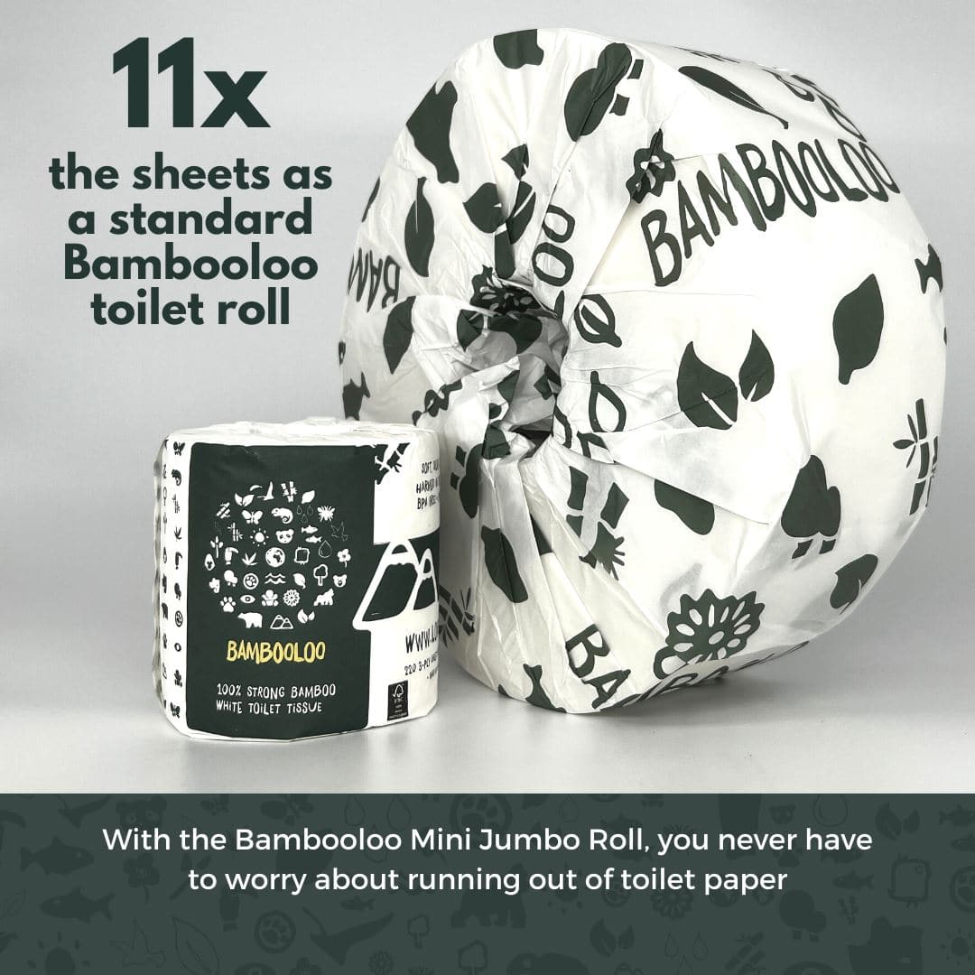 
                  
                    Bamboo Mini Jumbo Toilet Rolls | 6 rolls x 300m by Love Bambooloo
                  
                