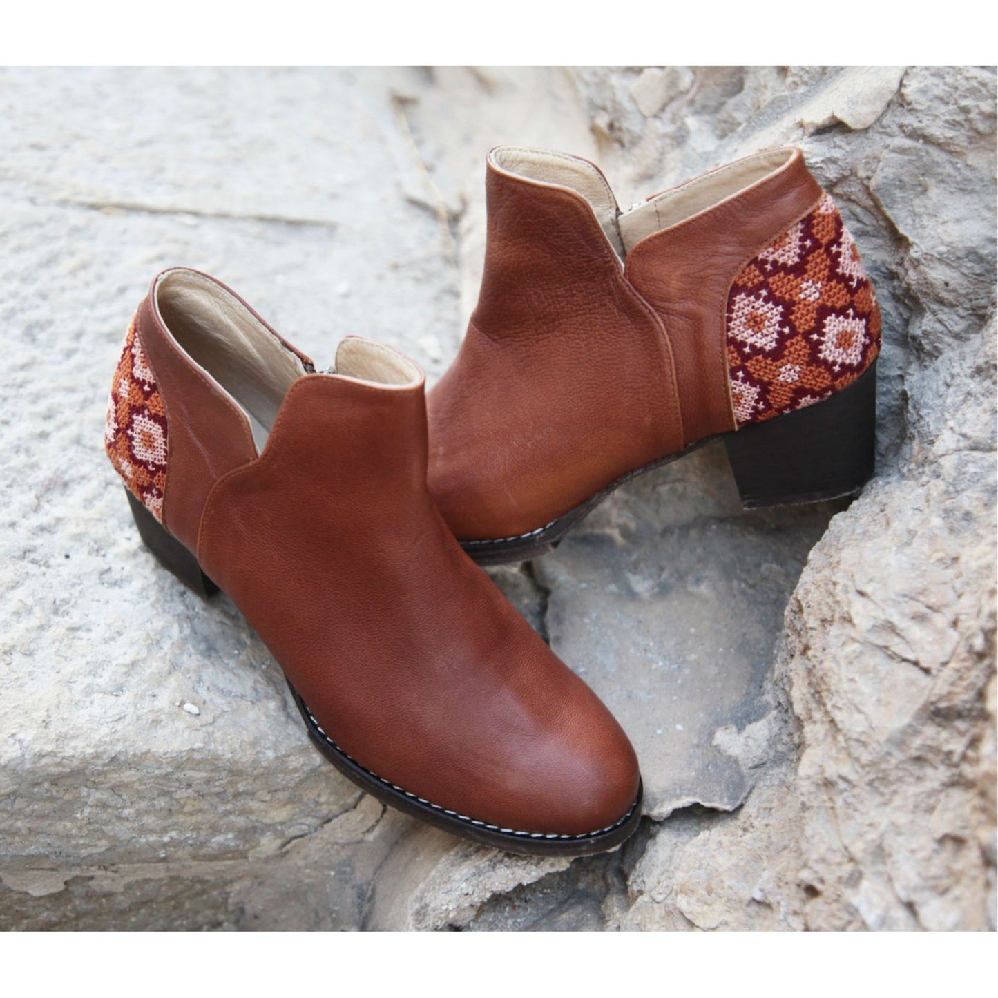 
                  
                    Flowers Ankle Boot - Brown
                  
                