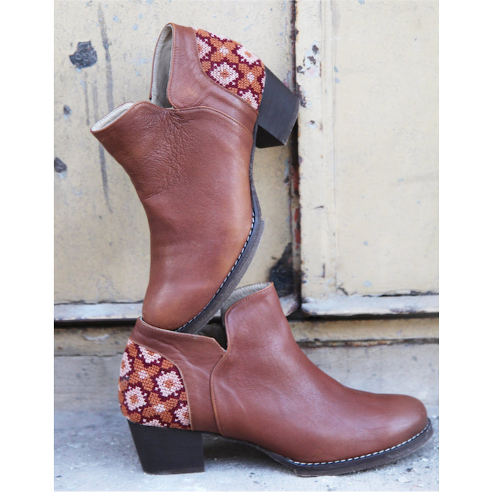
                  
                    Flowers Ankle Boot - Brown
                  
                