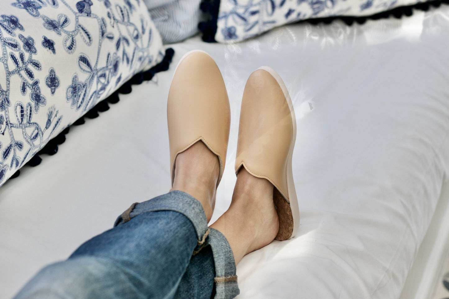 
                  
                    Plant-Based & Recycled Material Honey Beige House Mules by Dooeys
                  
                