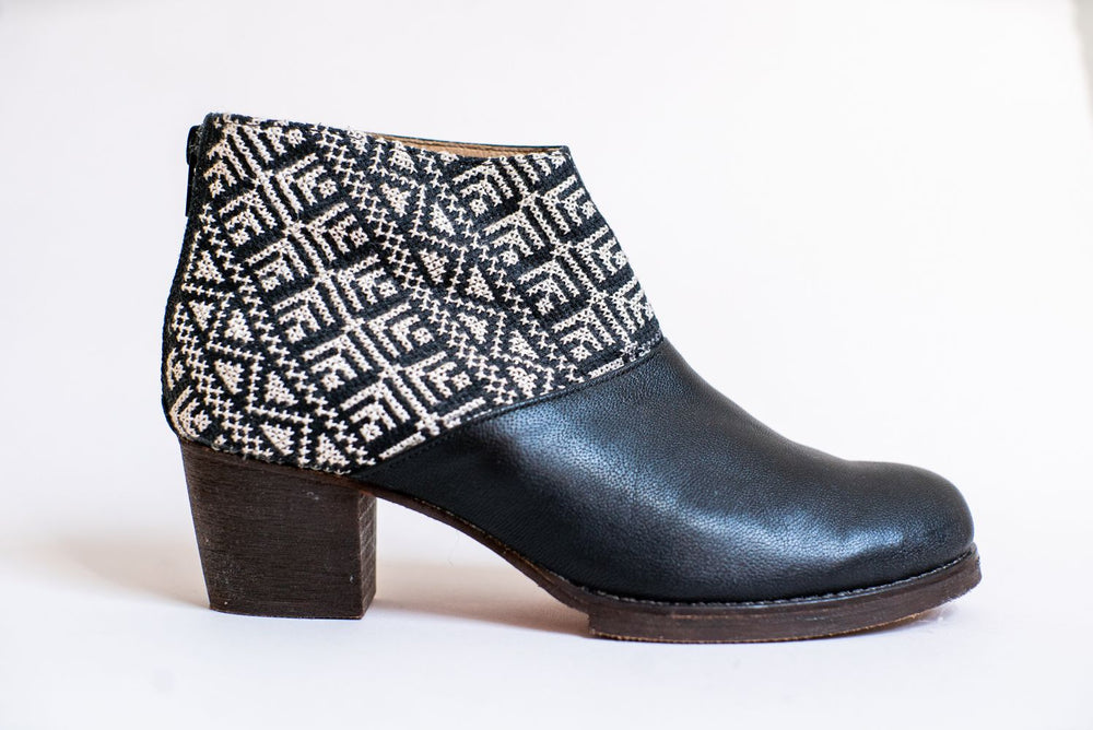 
                  
                    Tatreez Ankle Boot - Black and Ecru
                  
                