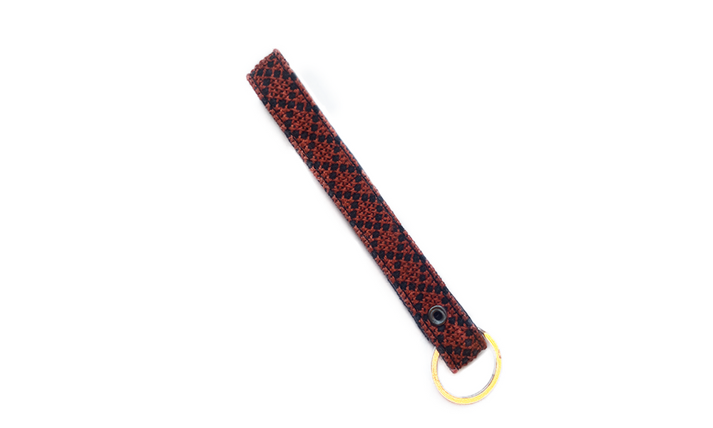 The Dark Orange Leather Key Fob