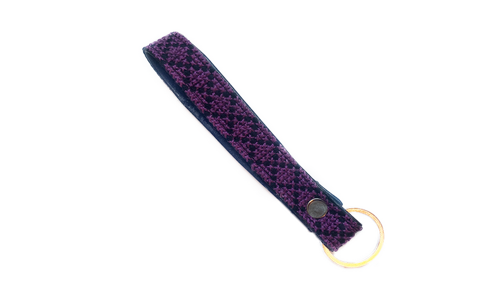 The Grape Leather Key Fob