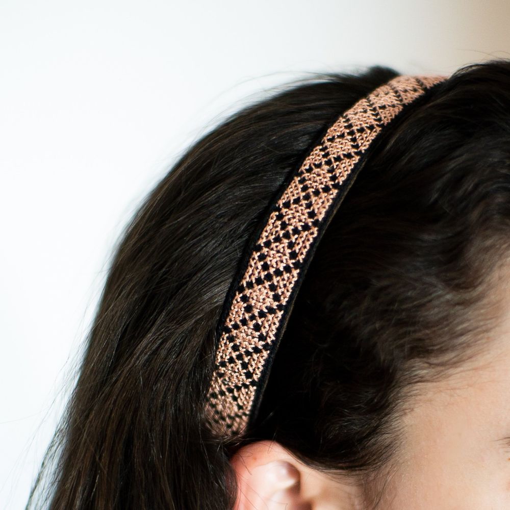 Tatreez Headband in Peach