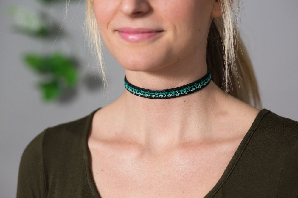 Choker/Wrap Bracelet - Teal