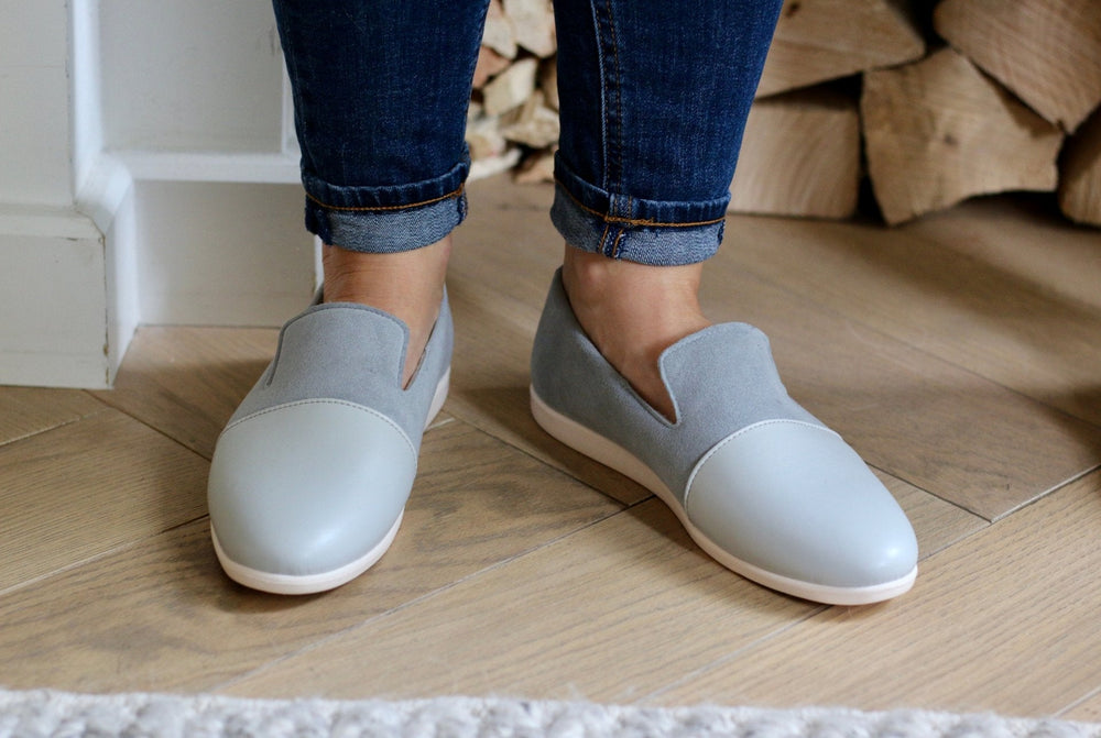 
                  
                    Plant-Based & Recycled Material Blue / Grey House Loafers by Dooeys
                  
                