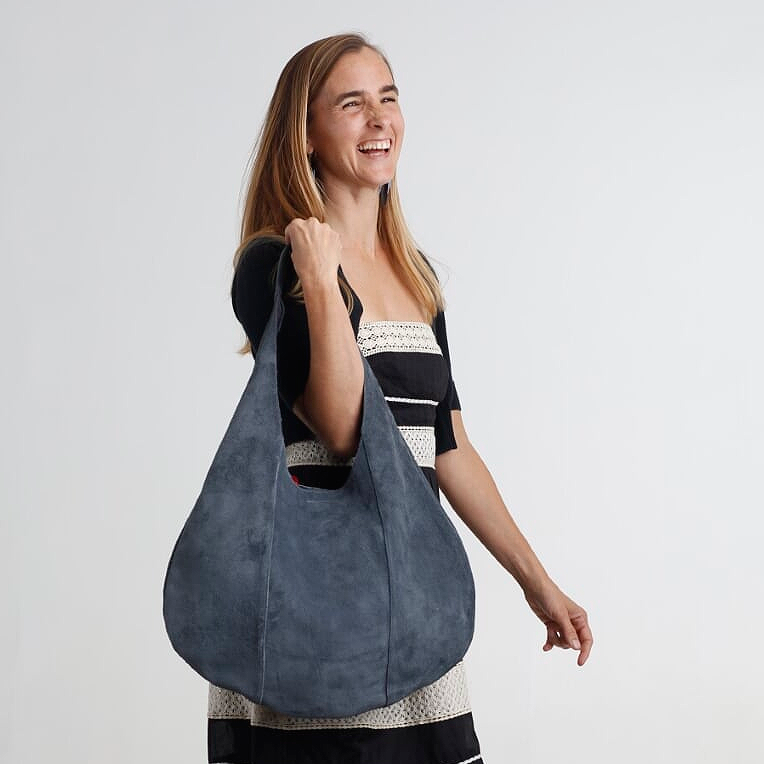 
                  
                    Hobo in Dusty Blue Suede
                  
                