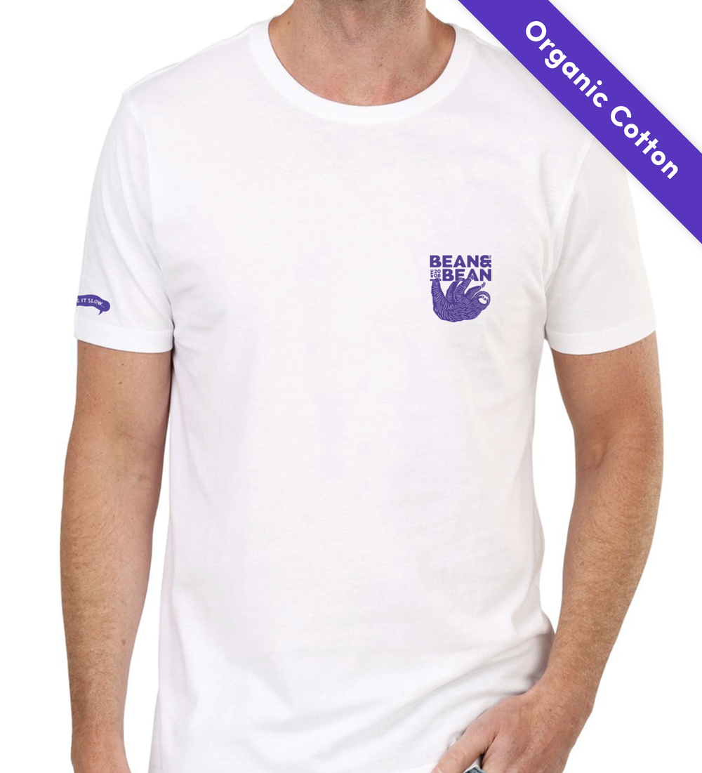 Organic Cotton Sloth T-Shirt by Bean & Bean Coffee Roasters
