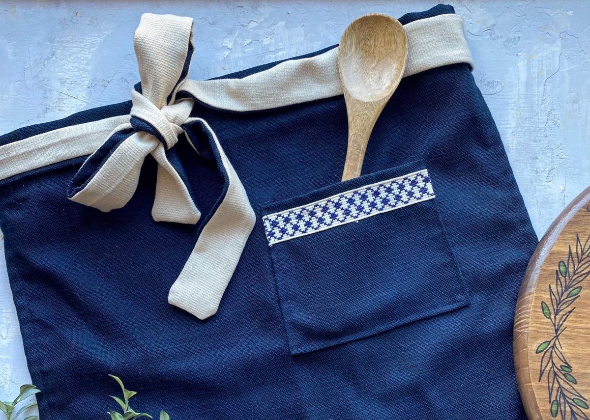 
                  
                    Kuffiyeh Apron in Blue
                  
                