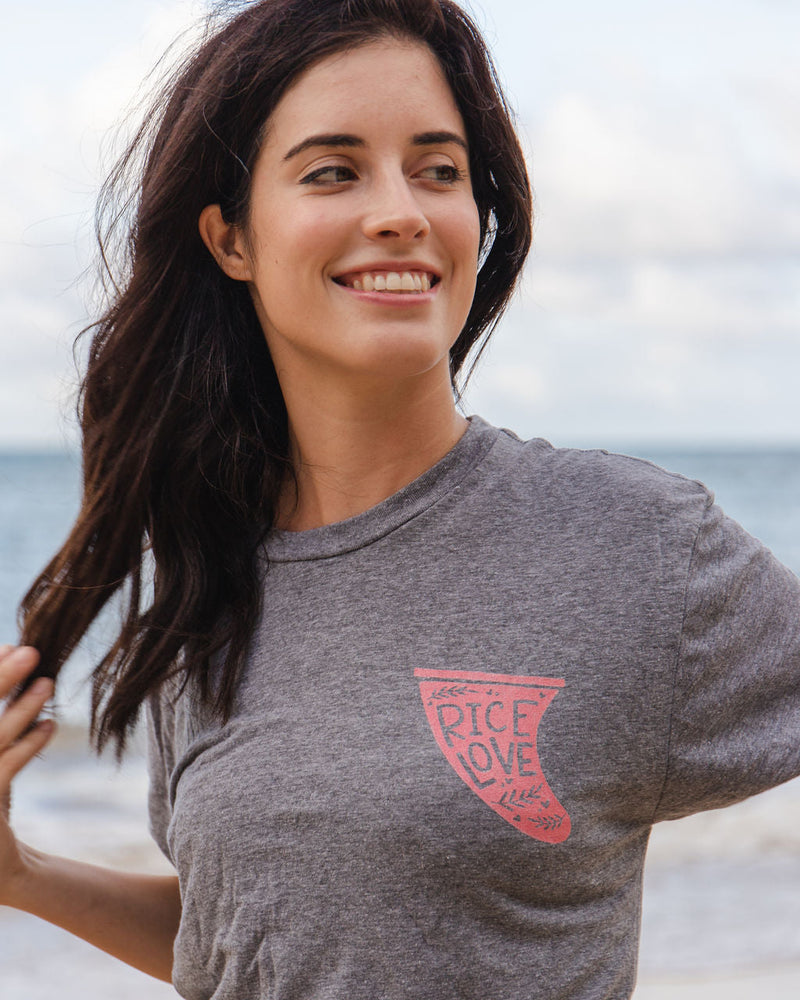 
                  
                    Unisex Tee - Premium Tri-Blend - Fin Logo by Rice Love
                  
                