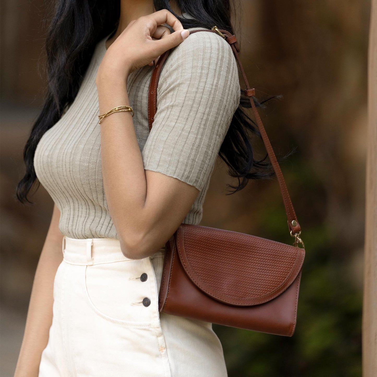 
                  
                    Cleo Convertible Crossbody Woven Brandy
                  
                