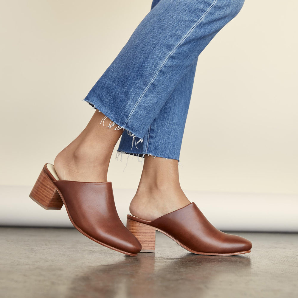 
                  
                    All-Day Heeled Mule Brandy
                  
                