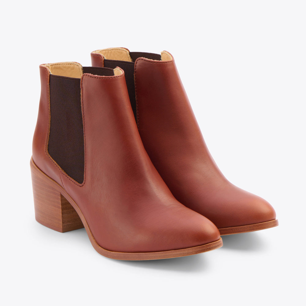 Heeled Chelsea Boot Brandy